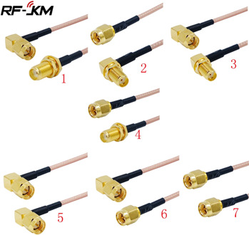 Cable SMA male plug to SMA male straight Connector Cable RG316 RF Jumper pigtail Male to Female right angle RF Coaxial