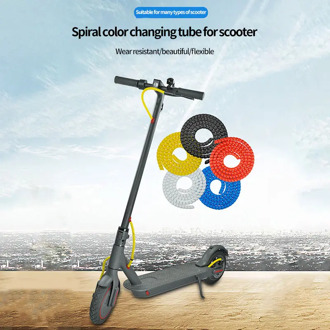 Cable Winder Protector for Xiaomi M365 Pipe Protection Line Organizer Spiral Wrap Scootor E-bike Winding Cable Wire Protector
