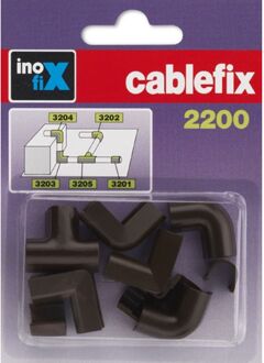 Cablefix Verbindingsset Kabelgoot 5mm Bruin 10st.