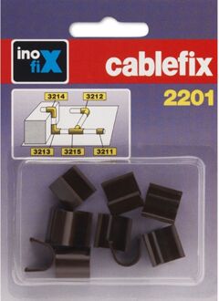 Cablefix Verbindingsset Kabelgoot 7mm Donkerbruin 10st.