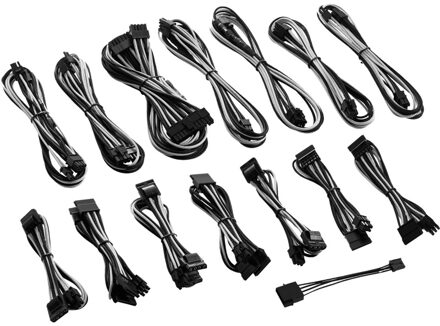 Cablemod C-Series Full Kit Rmi/Rmx - Black/White Cm-Csr-Fkit-Kkw-R