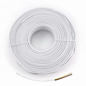 Cablexpert Beige Platte telefoonkabel, gevlochten draad, 100 meter