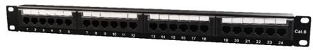 Cablexpert Cat.6 24 port patch panel with rear cable management