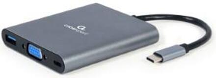 Cablexpert USB-C 6-in-1 multi adapter USB-C dock 6-voudig - 9530506