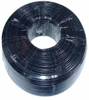 Cablexpert Zwarte Platte telefoonkabel, gevlochten draad, 100 meter - small