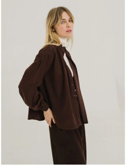 Cacao blouses soline - maat M Bruin