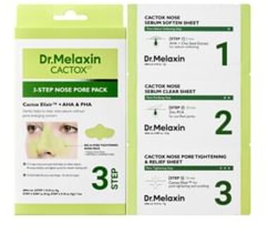 Cactox 3-Step Nose Pore Pack Set 3 pcs