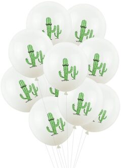 Cactus Patroon Latex Ballon Tropische Zomer Party Groene Cactus Banner Cake Topper voor Kids Favor Verjaardag Lucht Ballen Decoratie B01-10stk