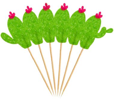 Cactus Patroon Latex Ballon Tropische Zomer Party Groene Cactus Banner Cake Topper voor Kids Favor Verjaardag Lucht Ballen Decoratie S02-6stk