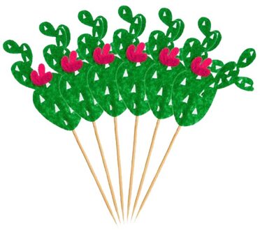 Cactus Patroon Latex Ballon Tropische Zomer Party Groene Cactus Banner Cake Topper voor Kids Favor Verjaardag Lucht Ballen Decoratie S06-6stk