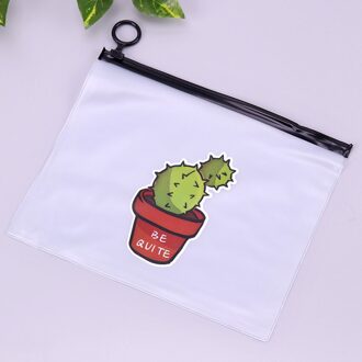 Cactus Pvc Waterdichte Potlood Gevallen Transparante Briefpapier A5 Bestandsmap Opslag Kantoor Schoolbenodigdheden Potlood Zakken Voor Meisjes een cactus