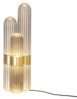 Cactus Small Tafellamp - Rookgrijs - Messing