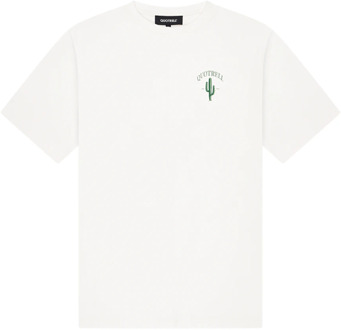 Cactus T-Shirt Heren Wit/Groen Quotrell , White , Heren - 2Xl,Xl,L,M,S,Xs