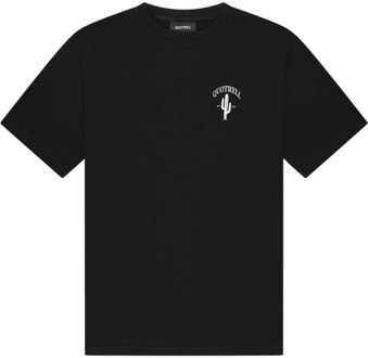 Cactus T-Shirt Zwart/Wit Heren Quotrell , Black , Heren - L,M,S