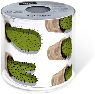 Cactus toiletpapier 3 laags - Fopartikelen Multikleur