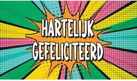 Cadeau-envelop gefeliciteerd 10st. multi