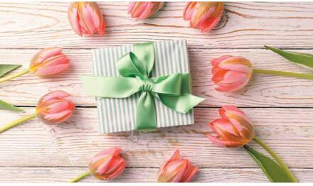 Cadeau-envelop geld/bloemen pak a 10 multi