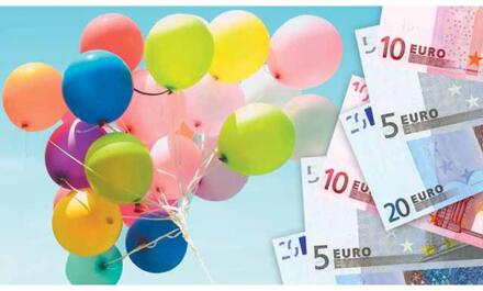 Cadeau-enveloppen Geld/ballonnen Pak A 10 Stuks multi
