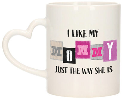 Cadeau koffie/thee mok voor mama - multi - hartjes oor - de liefste - Moederdag