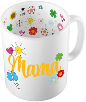Cadeau koffie/thee mok voor mama - oranje - mama is de beste - Moederdag