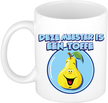 Cadeau koffie/thee mok voor Meester - wit