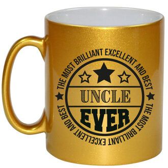 Cadeau koffie/thee mok voor oom - beste oom - goud - 300 ml