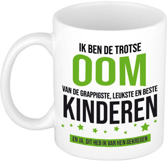 Cadeau koffie/thee mok voor oom - groen - trotse oom - 300 ml