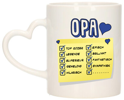 Cadeau koffie/thee mok voor Opa - blauw