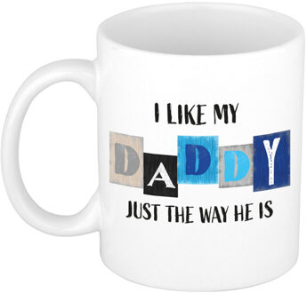 Cadeau koffie/thee mok voor papa - wit - de liefste - keramiek - Vaderdag - feest mokken