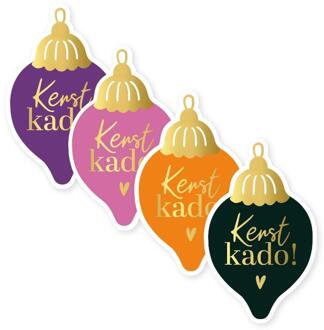 Cadeau Sticker kerst 40mm 250st verschillende