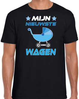 Cadeau t-shirt aanstaande papa - mijn nieuwste wagen - blauw - Vaderdag/verjaardag L