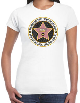 Cadeau t-shirt voor dames - aunt/tante - wit - bedankje - verjaardag XS