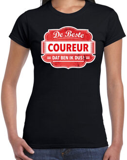 Cadeau t-shirt voor de beste coureur zwart voor dames L