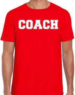 Cadeau t-shirt voor heren - coach - rood - bedankje - verjaardag S
