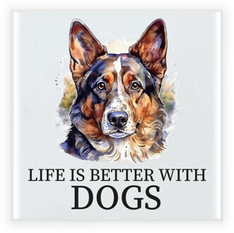 Cadeau tegel hond - Duitse Herder hond - 15 cm