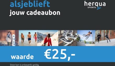 Cadeaubon 25,00 euro Cadaeubon 25 Blauw