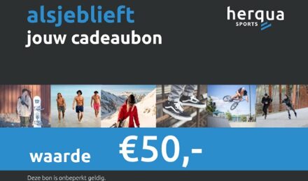 Cadeaubon 50.00 Euro cadaeubon Zwart