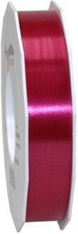 Cadeaulint - 2,5 cm x 91 meter - bordeaux rood - satijn - sierlint - cadeaus inpakken