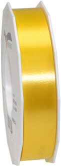 Cadeaulint - 2,5 cm x 91 meter - geel - satijn - sierlint - cadeaus inpakken