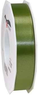 Cadeaulint - 2,5 cm x 91 meter - legergroen - satijn - sierlint - cadeaus inpakken