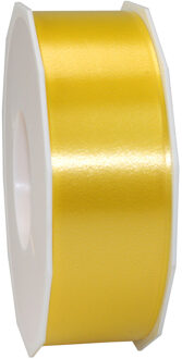 Cadeaulint - 4 cm x 91 meter - geel - satijn - sierlint - cadeaus inpakken