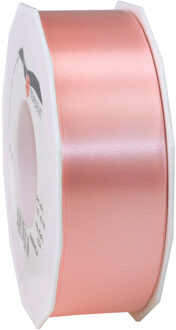 Cadeaulint - 4 cm x 91 meter - zalm roze - satijn - sierlint - cadeaus inpakken