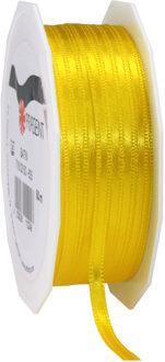 Cadeaulint Satijn - 0.3 cm x 50 meter - Geel - cadeaus inpakken - sierlint