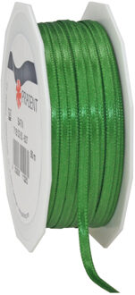 Cadeaulint Satijn - 0.3 cm x 50 meter - Groen - cadeaus inpakken - sierlint