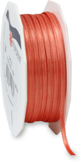 Cadeaulint Satijn - 0.3 cm x 50 meter - Oud roze - cadeaus inpakken - sierlint Oudroze