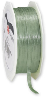 Cadeaulint Satijn - 0.3 cm x 50 meter - Salie groen - cadeaus inpakken - sierlint