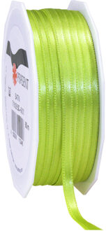 Cadeaulint Satijn - 0.6 cm x 50 meter - Lime groen - cadeaus inpakken - sierlint