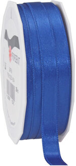 Cadeaulint Satijn - 1 cm x 25 meter - blauw - cadeaus inpakken - sierlint