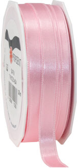 Cadeaulint Satijn - 1 cm x 25 meter - roze - cadeaus inpakken - sierlint