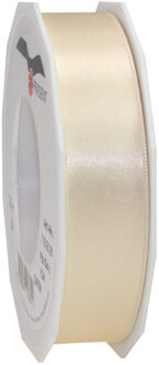 Cadeaulint Satijn - 2.5 cm x 25 meter - cr?me wit - cadeaus inpakken - sierlint Creme